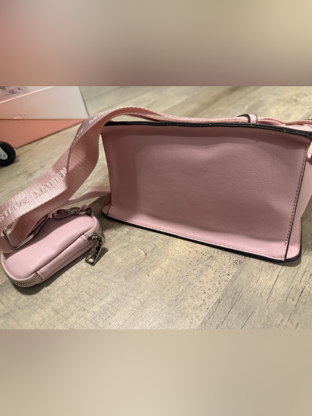 Steve Madden Light Pink Structured Crossbody with Detachable Straps - Picture 5 of 7